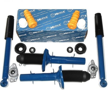 Sada tlumičů, uložení tlumiče, dorazů a prachovek přední + zadní náprava MEYLE VW GOLF 4