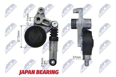 Napínák klínového žebrovaného řemene AUDI A4, A5, A6, A8, Q5, Q7, PORSCHE CAYENNE, VW PHAETON, TOUAREG