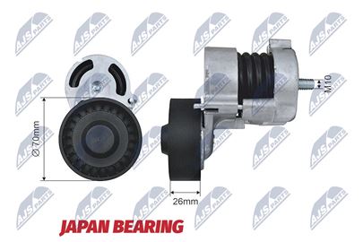 Napínák klínového žebrovaného řemene BMW 1 (E81), (E87) 03-13, 3 (E46), (E90), (E91), X1 (E84), X3 (E83)