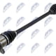 Hnací hřídel, poloos zadní pravá SUZUKI SX4 4WD 06-, FIAT SEDICI 4WD 06-