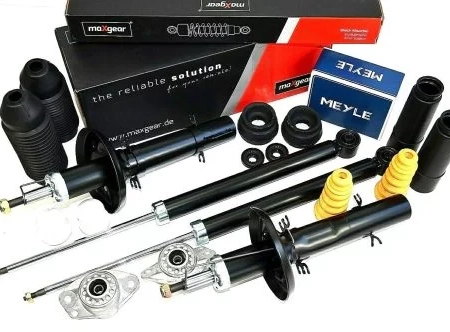 Sada tlumičů, uložení tlumiče, dorazů a prachovek přední + zadní náprava VW GOLF IV